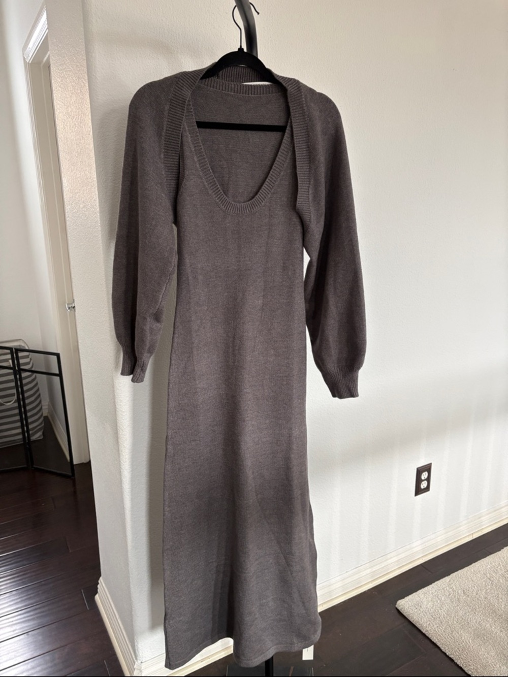 Commense Two Piece Knot Dress Set with Cropped Sweater NWT Size S